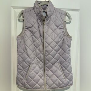 Women's Old Navy Quilted Puffer Vest - Taupe. Size medium tall